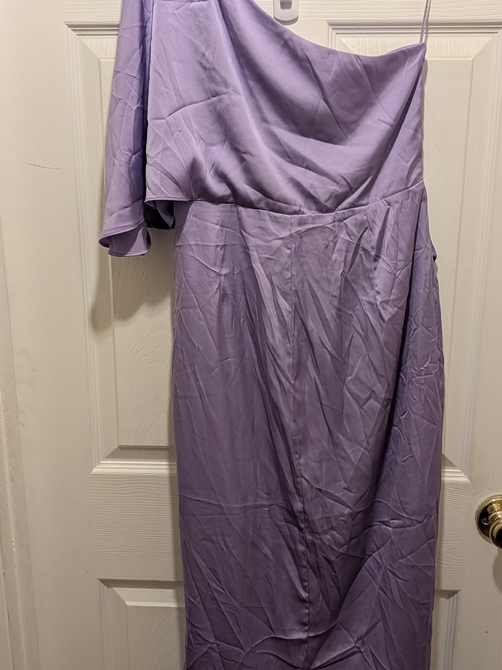 DO+BE Lavender One-Shoulder Draped Formal Dress - Picture 8 of 9
